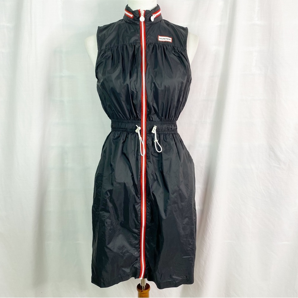 Hunter x Target Collaboration Black Windbreaker Nylon Sleeveless Dress XS